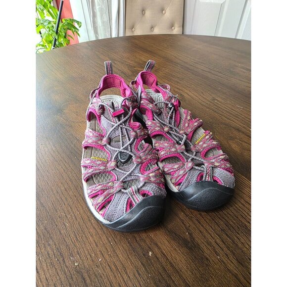 Keen Womens Waterproof Whisper Outdoor Hiking 1014204 Pink Grey Sandals 8 - Picture 2 of 16